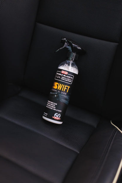 P & S PROFESSIONAL DETAIL PRODUCTS Swift Clean & Shine - Interior Cleaner & Protectant for Leather, Vinyl, Plastic - Cleans, Conditions & Leaves a Satin Finish - Fresh Scent - 16 oz