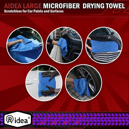 AIDEA Microfiber Cleaning Cloth 24 Pack, Microfiber Towels for Cars, Soft & Absorbent Cleaning Rags, Premium Lint Free Shop Towels for House, Kitchen, Car, 12inx16in