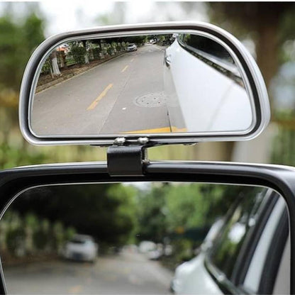 Blind Spot Mirror for Car, HD Glass Convex Wide Angle Blindspot Rear View Mirrors, Adjustable Clip On Car Side Mirror for Trucks SUVs Jeep RVs, Fits Max 0.16in/0.4cm Framed Mirrors