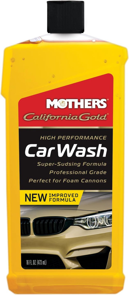Mothers California Gold High Performance Car Wash, 64 oz. — pH Balanced, Eco-Friendly, Super-Sudsy, Foam Cannon, Safely Cleans Without Stripping Wax, Sealant or Coating, Removes Dirt & Grime (05664)