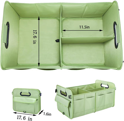 titiyiof Trunk Organizer For Suv & Sedan,Car Organizers and Storage, Waterproof Collapsible & Adjustable Straps,Sturdy Car Organization for Car Accessories, Tools,Food，Sundries,2-3 Compartment（Beige）