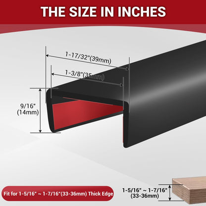 Rubber Edge Trim, 1/16" Self Adhesive Flexible U Channel Edge Protecter for Sheet Metal, Car Doors, U Shaped Sharp Edge Guards, Fit for 0-5/64" Wide Edge, Black Color, 10Ft, EPDM Material