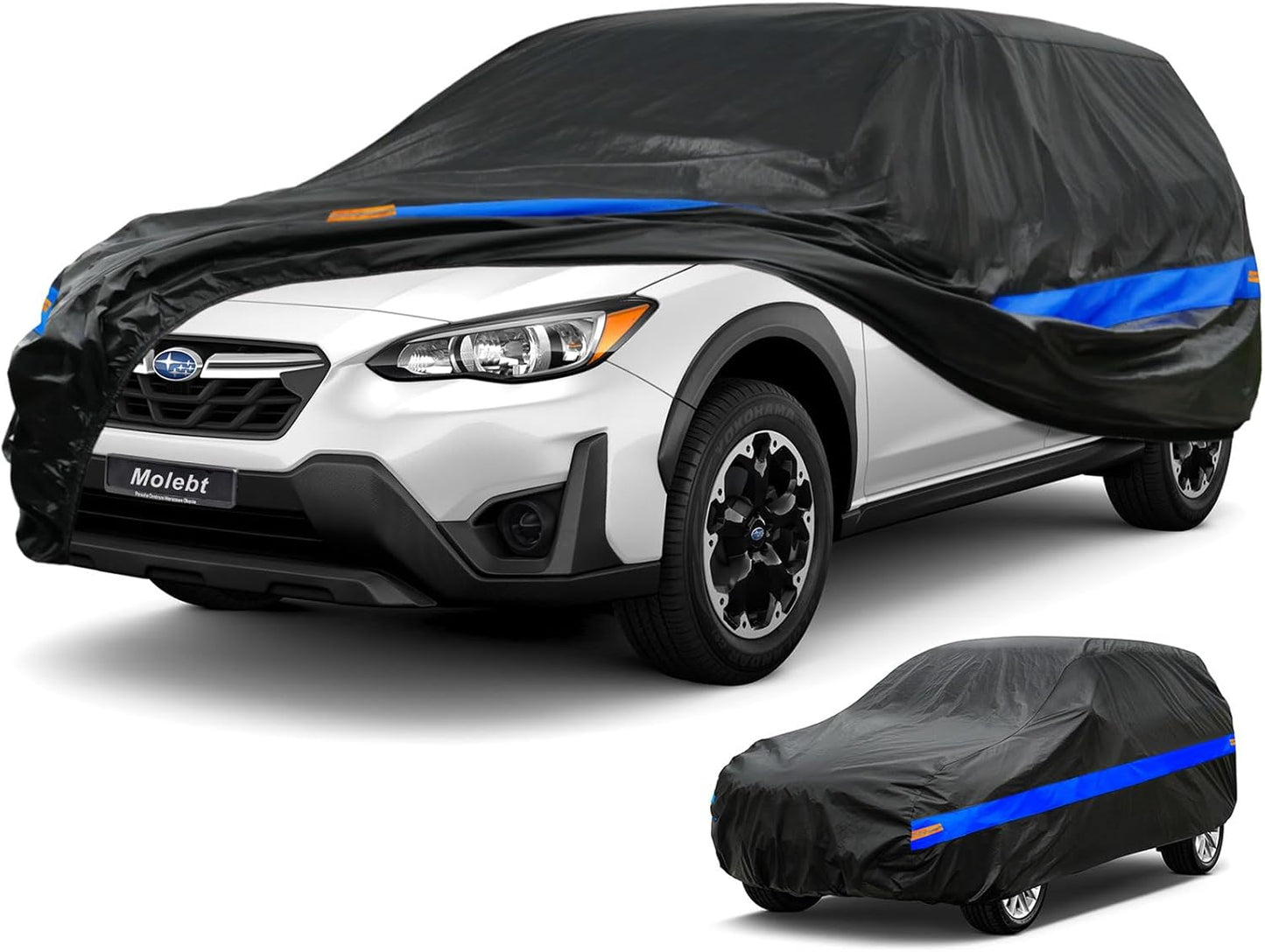 Car Cover Waterproof All Weather for Automobiles, Universal Fit Sedan Coupe Chevrolet Corvette/Camaro, Ford Mustang/Fusion, Honda Accord/Civic, KIA Optima, Hyundai Sonata, Nissan Maxima etc.