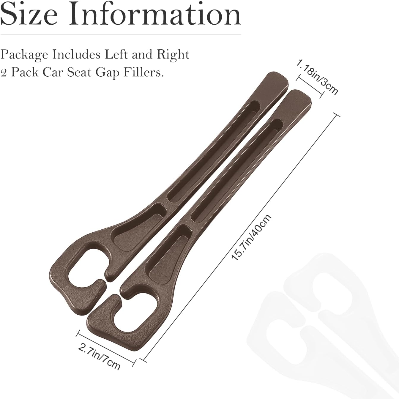 Car Seat Gap Filler 2-Pack, Universal Car Seat Gap Filler Organizer, Seat Gap Plug – Fills Gap Between Seat & Console, Drop-Proof Guard for Phones, Keys & Cards, Fits Cars, SUVs, Trucks, Black