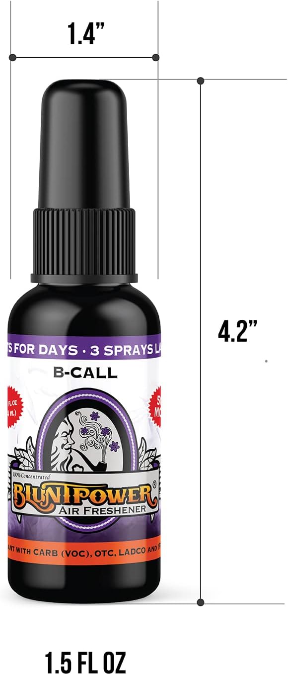 BluntPower (Baby Powder, 1 Pack) Concentrated Air Freshener Spray - Oil-Based Room Diffuser Spray - Long-Lasting Bathroom Scent, Car Freshener & Odor Eliminator - Colors B