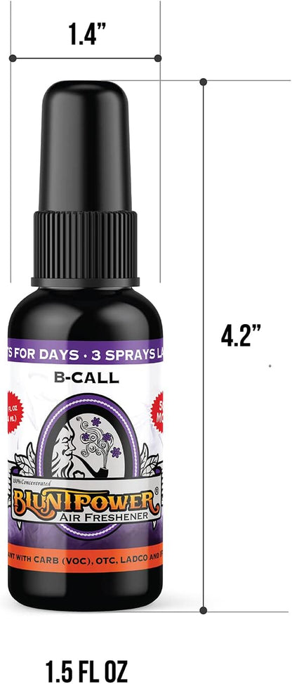 BluntPower (Baby Powder, 1 Pack) Concentrated Air Freshener Spray - Oil-Based Room Diffuser Spray - Long-Lasting Bathroom Scent, Car Freshener & Odor Eliminator - Colors B