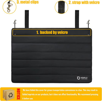 VEXPLO Large Rear Bumper Guard for Cars SUV Anti-Scratch Bumper Protector | 38 x25 inches Universal Fold and Go Bumper Cover, Protect from Scratches Loading Scooter Rollator WheelChair Walker Dog Paw