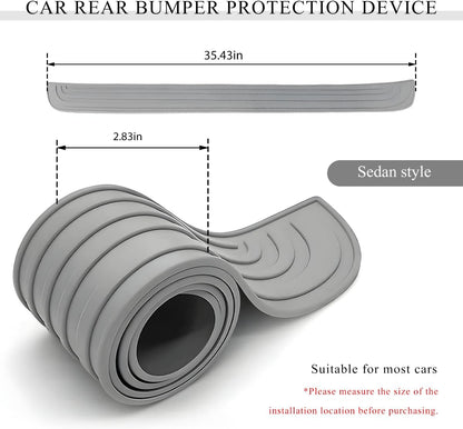 Car Rear Bumper Protector Guard, Anti-Scratch Auto Trunk Door Entry Protection Strip, Non-Slip Rubber Bumper Protective Cover Guard for Most Cars Trucks SUVs (Black, 41")