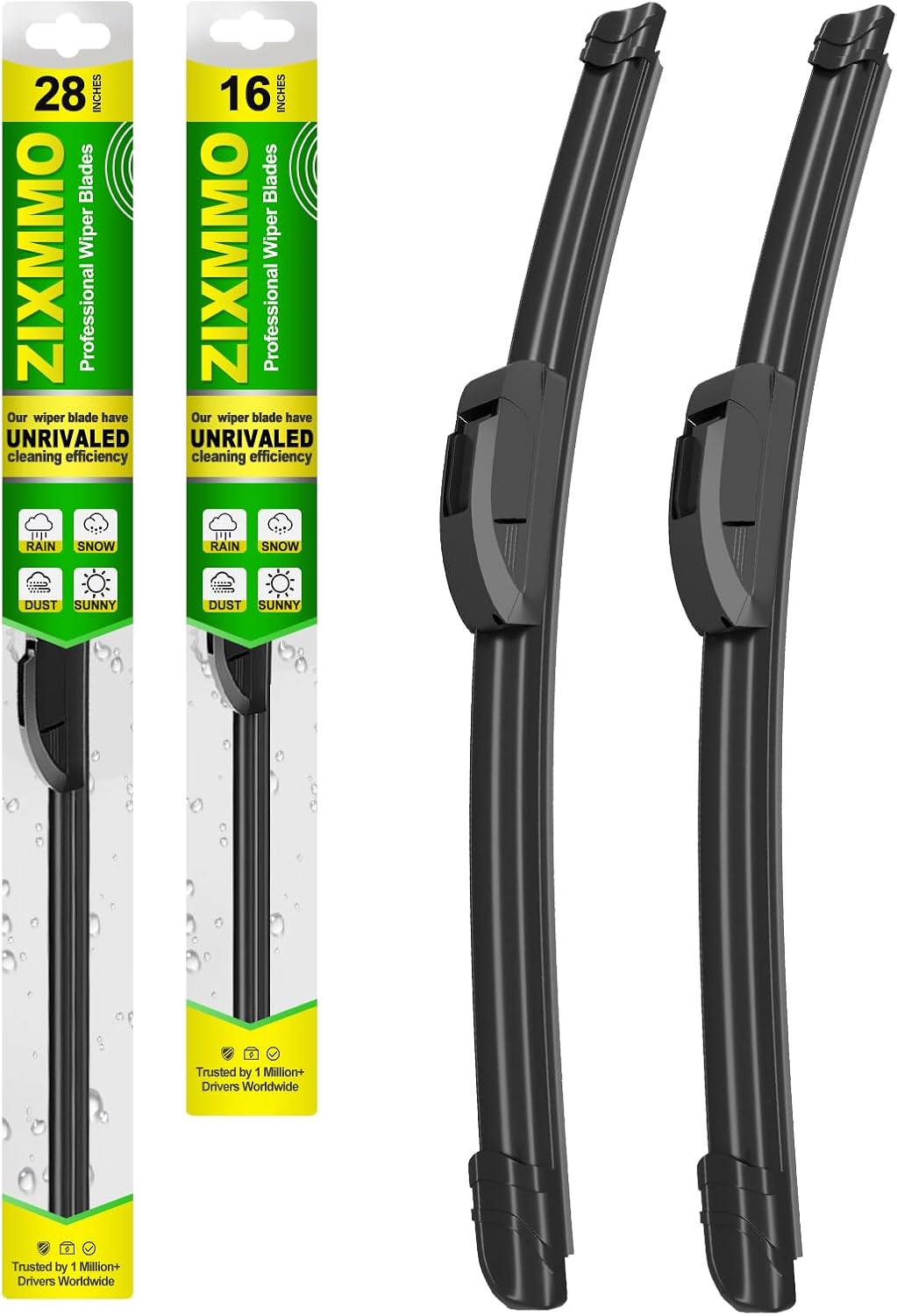 QUALITY 26in + 18in Premium All-Season Windshield Wiper Blades for Original Equipment Replacement(Set of 2) - Colors B