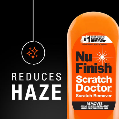 Nu Finish Car Scratch Remover, Scratch Removal for Cars Eliminates Paint Scrapes, Scuffs, Haze and Swirls on Cars, Boats and Motorcycles , 6.5 Oz, White