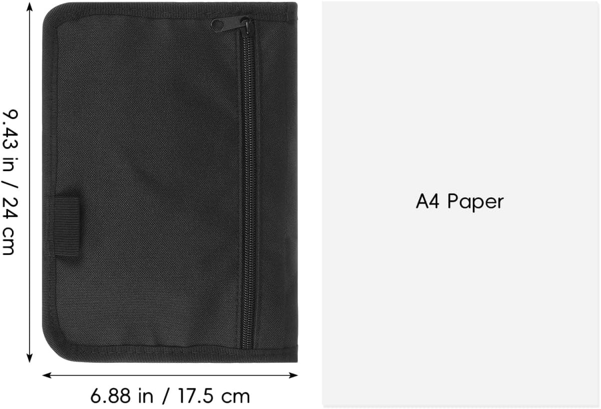 GLEAVI Car Glove Box Organizer, 9.4x6.9 Inch Heat-Resistant Oxford Vehicle Registration and Insurance Document Holder, Universal Auto Owners Manual Case with Full-Surround Zipper for Truck