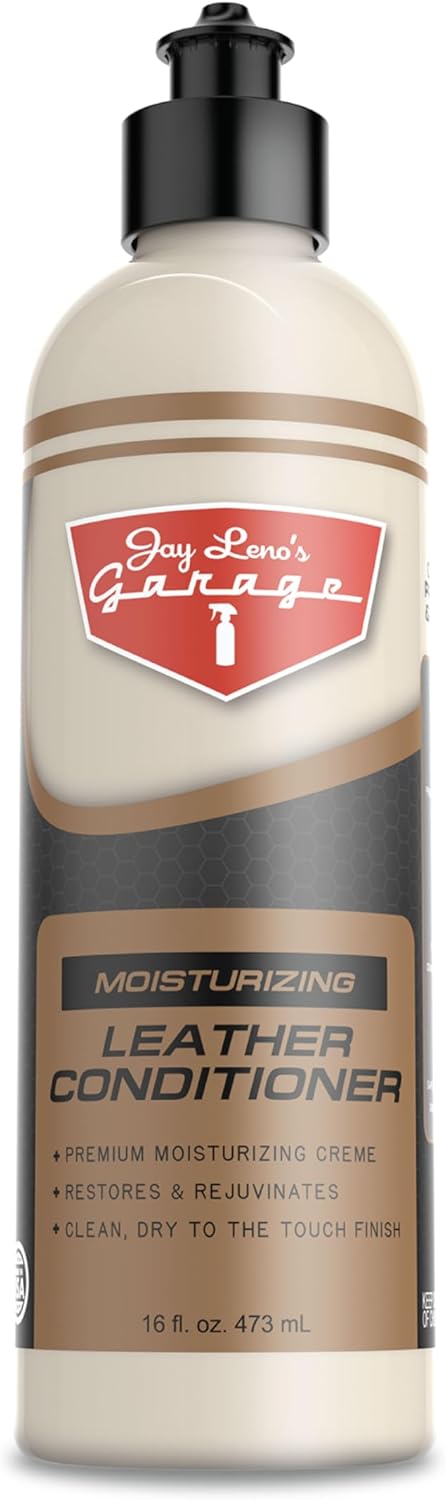 Jay Leno's Garage Leather Cleaner and Conditioner for Car Interior – Advanced Car Seat Leather Cleaner and Conditioner, Auto Leather Care Kit for Interior Detailing and Upholstery Cleaning
