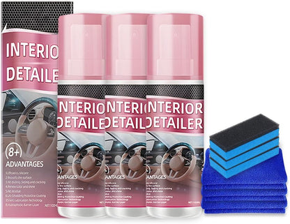 Polishing Cleaner Car Interior, 2026 Upgrade Car Interior Cleaner Spray, All Purpose Car Interior Detailer Cleaner for Dashboards, Seats, Leather, Plastic (2PCS)