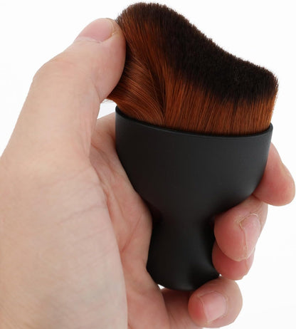 Car Detailing Brush, Soft Bristle Cleaning Brush, Scratch-Free Auto Duster Tool for Dashboard, Air Vents, Leather & Interior Cleaning (Black&Brown)