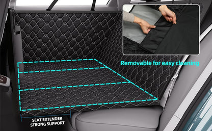 petalage Bench Dog Car Seat Cover for Back Seat Waterproof Seat Covers Durable Scratch Proof Nonslip, Protector for Pet Fur & Mud Washable Backseat Cover for Cars Armrest Compatible