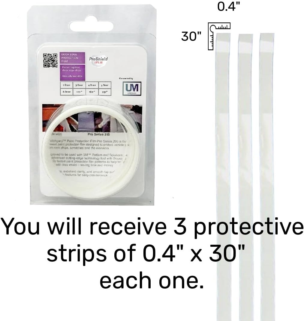 4 Door Edge Upromax Paint Protection Film PPF 8mil Precut Strips, Universal Fit Clear Tape Door Seal, Car Accessories Car Cover, Scotch Guard, Clear Tape, Door Protector, SUV