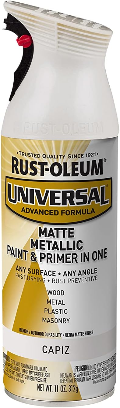 Rust-Oleum 302151 Universal All Surface Clear Topcoat Spray, 11 oz, Dead Flat Clear - Colors B