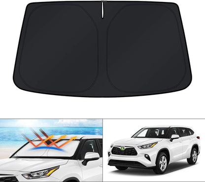 KUST Windshield Sun Shade for Toyota RAV4 2019-2022 2023 2024 2025 2026 Window Accessories Shade Sun Visor Cover Foldable Block UV Rays - Colors A