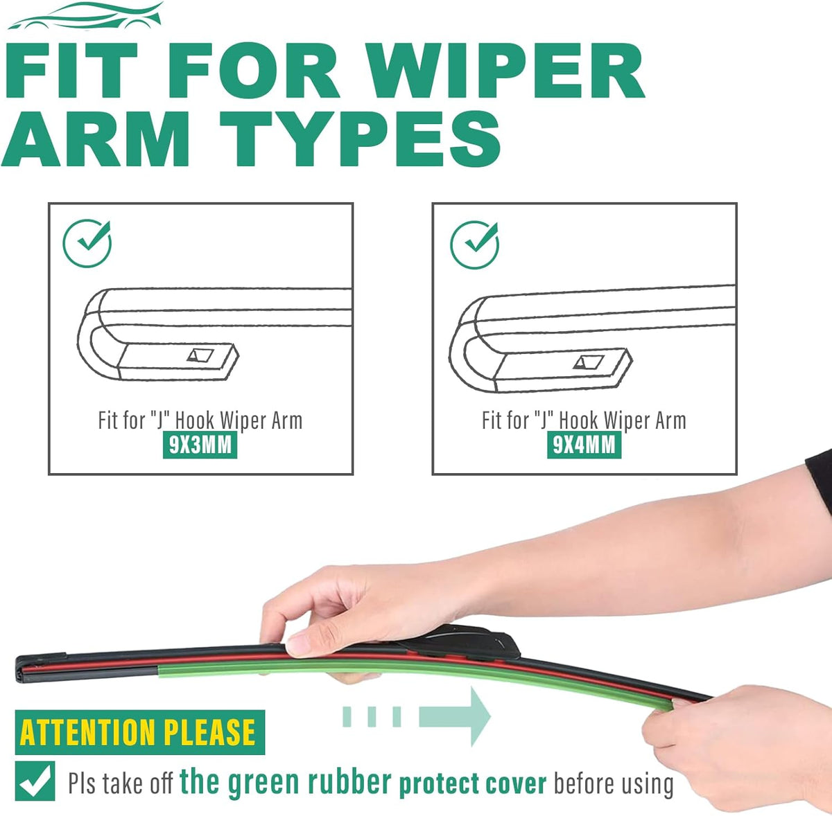 26" 16" 11" Windshield Wiper Blades Replacement for Chevrolet Chevy Trax 2024 2025 2026 Premium All Weather Front Rear Wipers Set - OEM Quality (Pack of 3) - Colors D