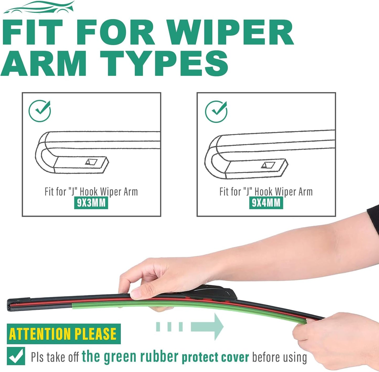 26" 16" 11" Windshield Wiper Blades Replacement for Chevrolet Chevy Trax 2024 2025 2026 Premium All Weather Front Rear Wipers Set - OEM Quality (Pack of 3) - Colors B