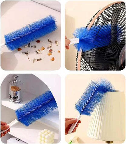 2 Pcs Zylphion Fan Cleaning Brush, Bendable Fan Cleaner Flexible Small Space Crevice Cleaning Tool Duster for Box Fan, Floor Fan, Stand Up Fan, Air Vent, Heater Vent