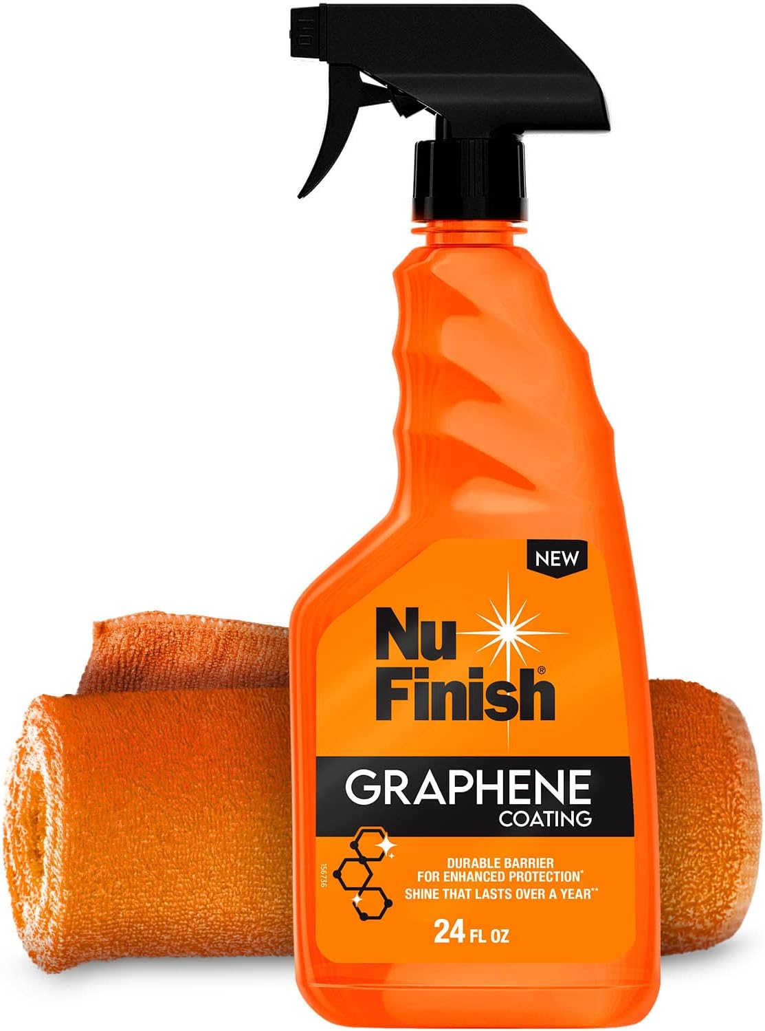 5-in-1 Complete Detailer Spray with Towel by Nu Finish, Preserves and Protects Car Detailing, Includes 1 Microfiber Towel, 22 Oz Spray