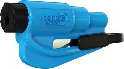 resqme The Original Emergency Keychain Car Escape Tool, 2-in-1 Seatbelt Cutter and Window Breaker, Made in USA, Yellow - Compact Emergency Hammer