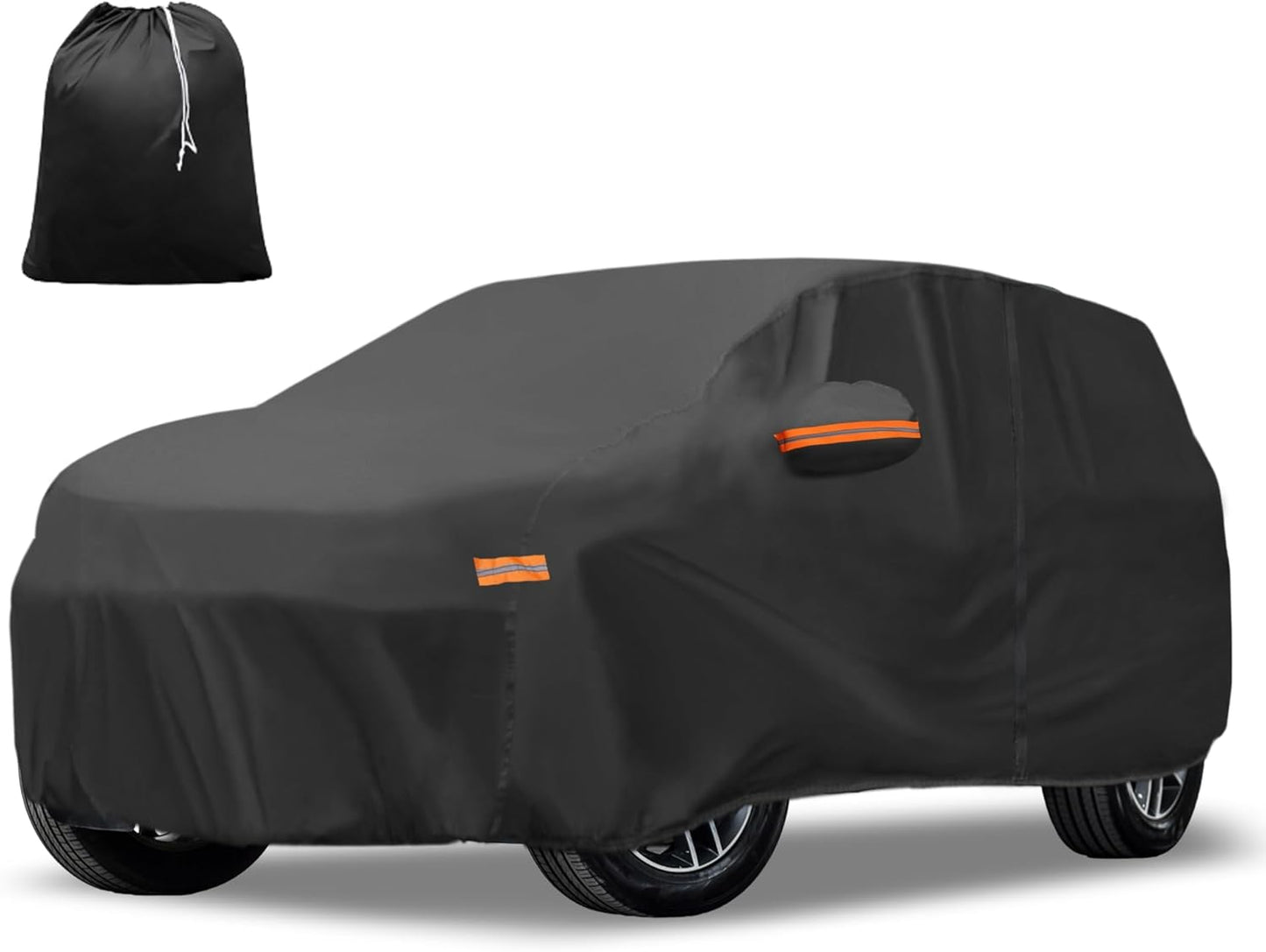 X AUTOHAUX Car Cover for Honda Civic Sedan/Coupe 210D-PU Outdoor Full Car Cover All Weather with Door Zipper for Waterproof Windproof Sun Rain Snow Protection