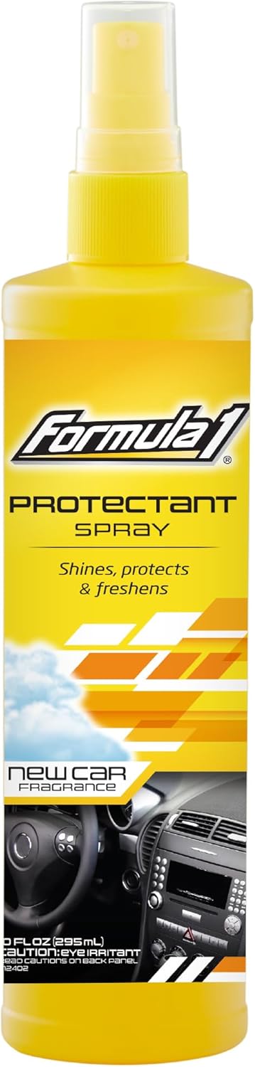 Formula 1 Interior Detailing Protectant Spray, Car Interior Cleaner with Lasting Strawberry Fragrance and UV Protection, Safe for Vinyl, Rubber, Plastic, & Dashboard - 10oz
