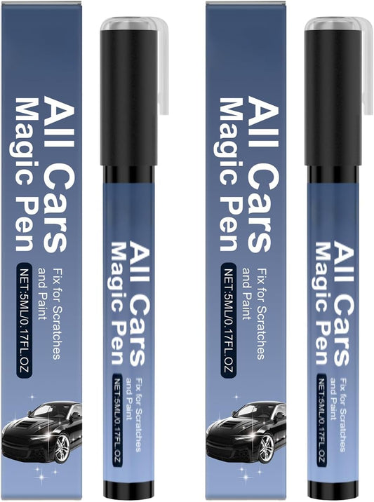 All Cars Magic Pen for Car Scratches, 2 PCS Magic Pen for Car Scratches for All Cars, Scratch Repair Magic Pen for All Types, Fast Drying, Compact Size, Simple Quick Fix for Wear Swirl Scuffs