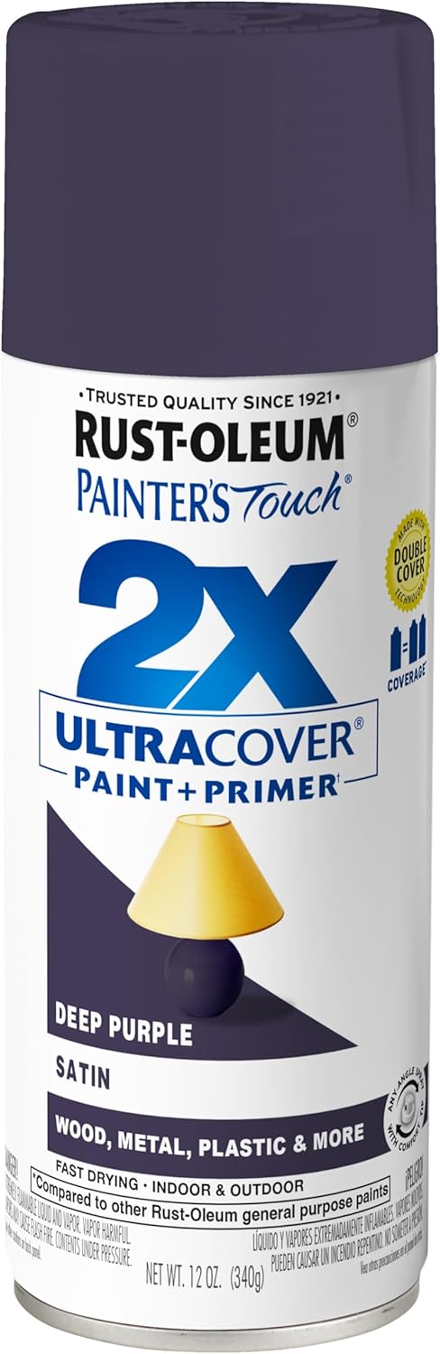 Rust-Oleum 334029 Painter's Touch 2X Ultra Cover Spray Paint, 12 oz, Gloss Clear - Colors F
