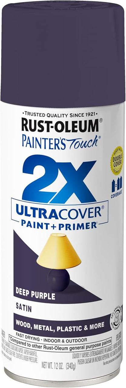 Rust-Oleum 334029 Painter's Touch 2X Ultra Cover Spray Paint, 12 oz, Gloss Clear - Colors F