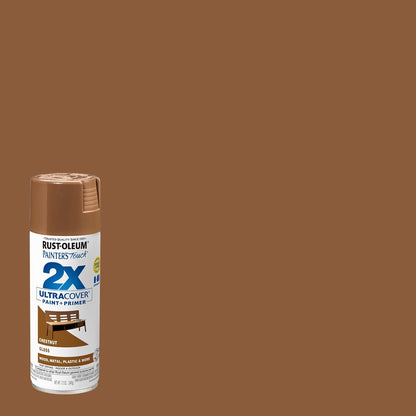 Rust-Oleum 334029 Painter's Touch 2X Ultra Cover Spray Paint, 12 oz, Gloss Clear - Colors E
