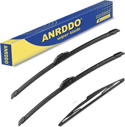 3 Wipers Factory Replacement For Subaru Outback 2020-2022 2023 2024 Original Equipment Replacement Windshield Wiper Blades Set 26"+18"+16" (Set of 3) Top Lock - Colors A