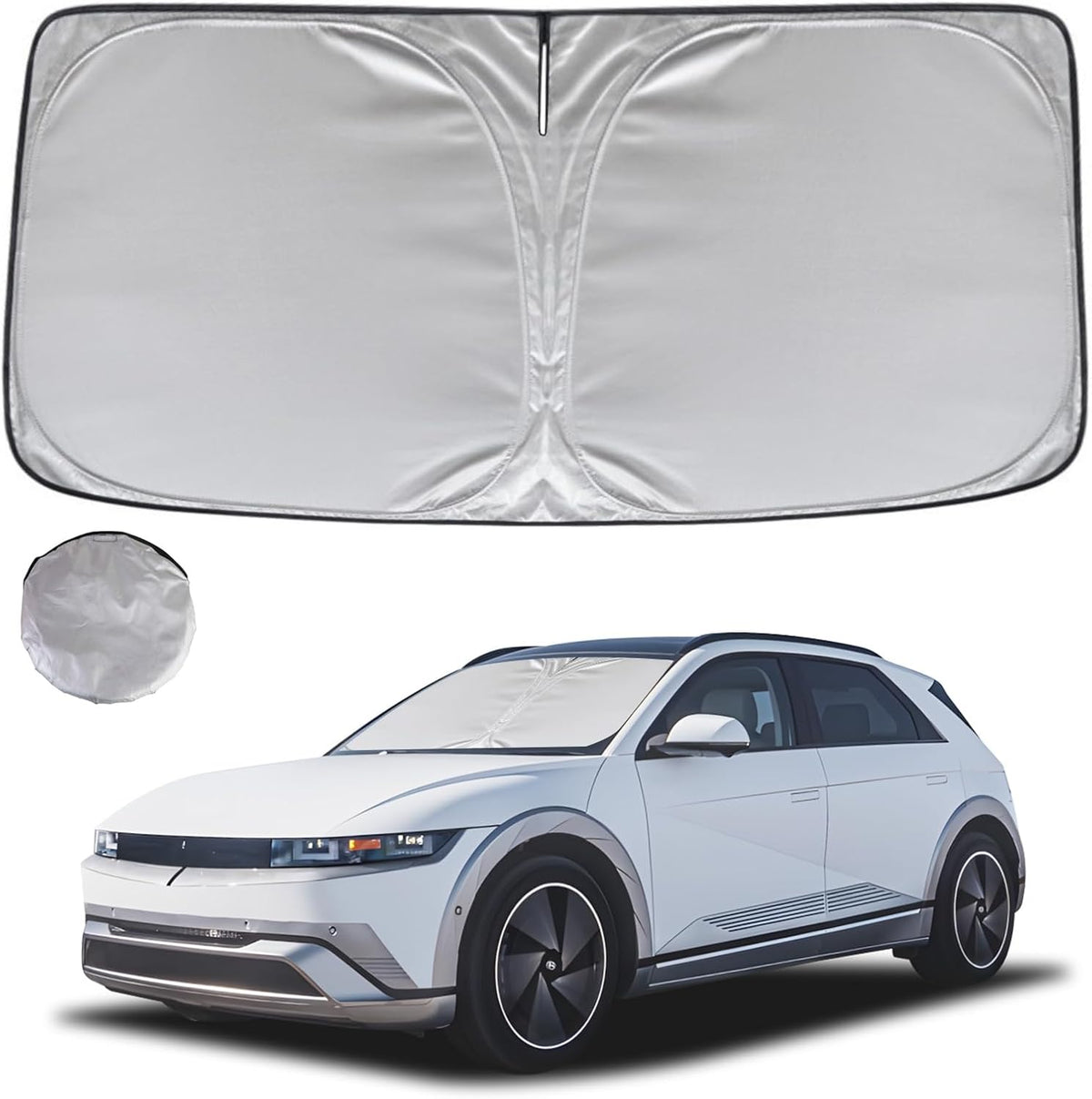 KAYZT Windshield Sun Shade for 2019-2025 2026 Chevy Silverado 1500 /GMC Sierra 1500 2500HD 3500HD Foldable Sunshade Front Window Custom Fit Car Accessories - Colors A