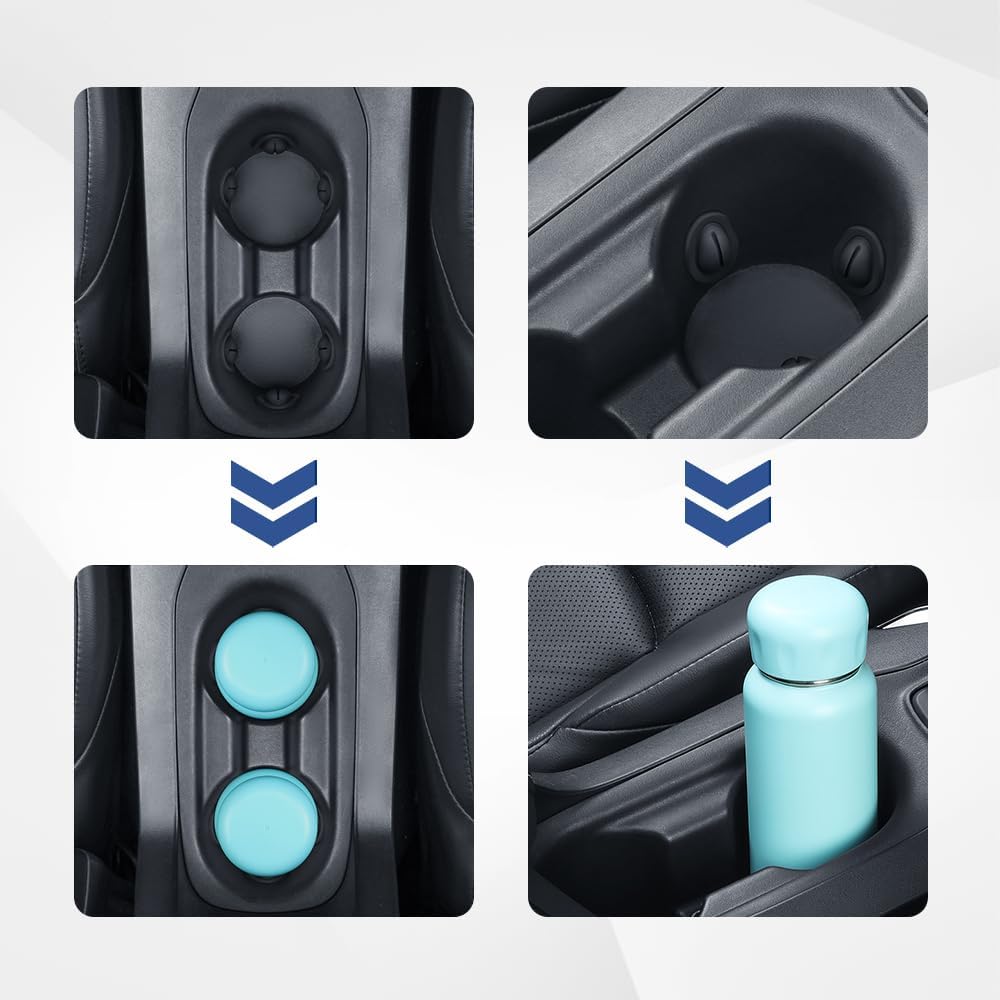 2026 Latest Car Cup Holder Insert/Holder Position Limiter - Anti Shake Silicone Car Coasters Bottle Stabilizers with Self-Adhesive - Car Must Haves Cup Holder Inserts for Car Truck SUV (6PCS)