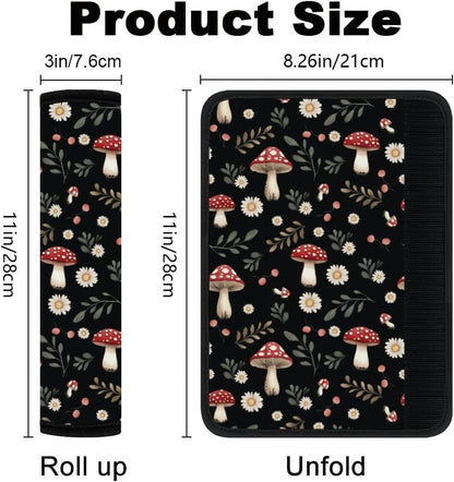 2Pcs Soft Auto Seat Belt Cover Pad Cute Cat Print Colorful Car Seatbelt Shoulder Cushion for Comfortable Driving, Compatible with All Cars' Seatbelt and Backpack Straps