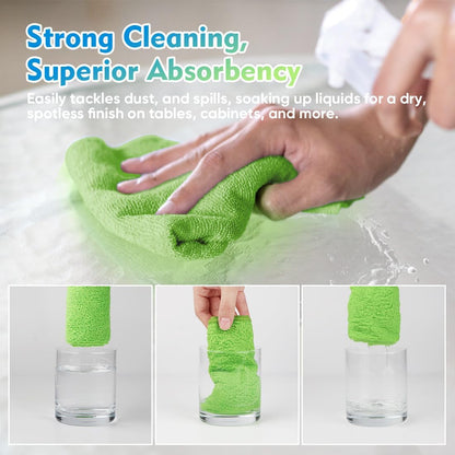 HOMEXCEL Microfiber Cleaning Cloth 12 Pack, 12.5 x 12.5 inch Microfiber Towels for Cars, Ultra Absorbent Washing Cloth, Lint Free Streak Free Cleaning Rags for Car, Kitchen, and Window (Grey)