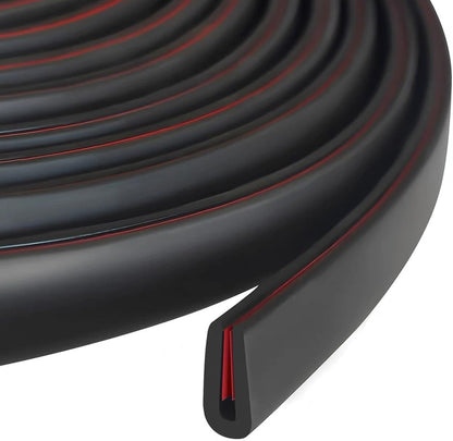 Rubber Edge Trim, 1/16" Self Adhesive Flexible U Channel Edge Protecter for Sheet Metal, Car Doors, U Shaped Sharp Edge Guards, Fit for 0-5/64" Wide Edge, Black Color, 10Ft, EPDM Material
