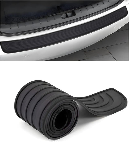 Car Rear Bumper Protector Guard, Anti-Scratch Auto Trunk Door Entry Protection Strip, Non-Slip Rubber Bumper Protective Cover Guard for Most Cars Trucks SUVs (Black, 41")