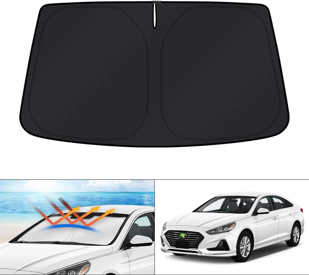 KUST Windshield Sun Shade for Toyota RAV4 2019-2022 2023 2024 2025 2026 Window Accessories Shade Sun Visor Cover Foldable Block UV Rays - Colors D