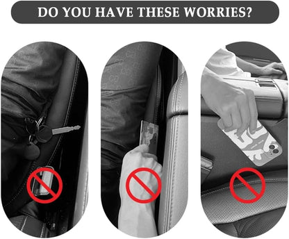 IHOTDER 2PCS Car Seat Gap Filler - Car Seat Gap Filler Organizer for Holding Phone,Key,Purse - Universal Car Gap Filler Fits Car Truck SUV Car Interior Accessories (Black/2PCS)…