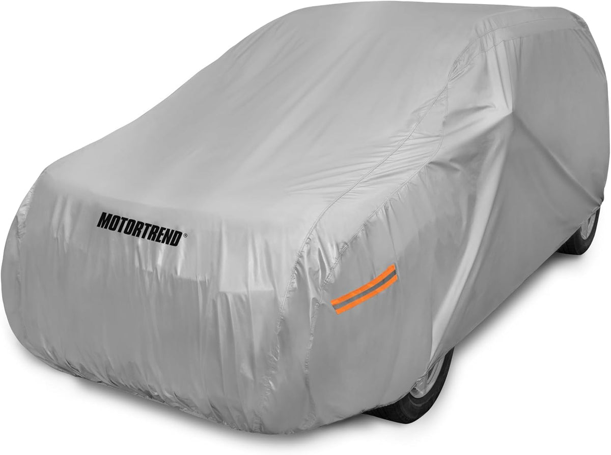 Motor Trend SafeKeeper Heavy Duty Car Cover Waterproof All Weather, Multi-Layered Truck SUV Car Cover for Snow Rain Sun UV Protection, Full Exterior Car Covers for Automobiles (Fits up to 190" Length)