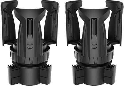 Car Cup Holder Expander, Cup Holder Extender Adapter with Expandable Arm and Adjustable Base, Compatible with Yeti Ramblers, Hydro Flasks, Stanley, Owala Most Coffee Mugs Bottles & Cups (CUP-2pack)