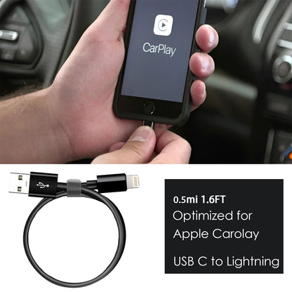 Car Carplay Cable for iPhone 17/16/15, USB A to USB C Cable Compatible for iPhone 17/16,17Air, 17/16/15 Pro Max,17E/16E/Plus, iPad 10th/11 Gen,iPad Pro 12.9,Air 5th/4th Charger Cord,Car Charging Cable