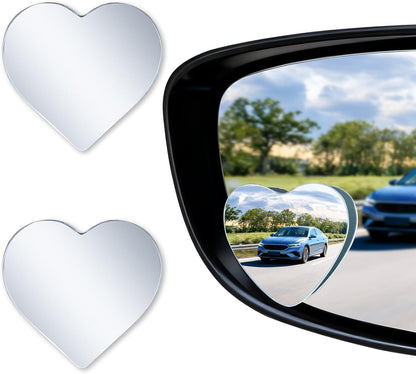 LivTee Blind Spot Mirrors, HD Glass Frameless Convex Rear View Mirrors, Wide Angle Adjustable Stick for Side Mirror, Automotive Exterior Accessories for Car, SUV & Trucks, Pack of 2