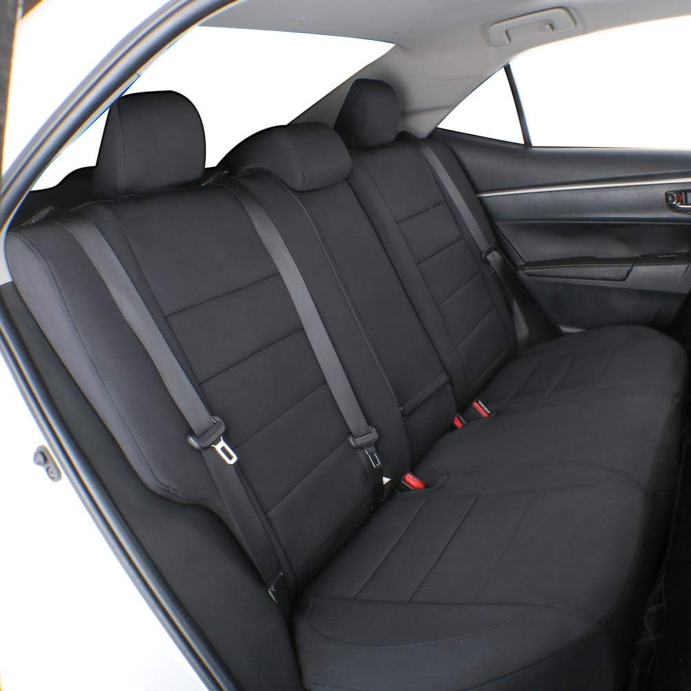 EKR Tacoma Car Seat Covers Custom Fit for Toyota Tacoma (Petrol) 2024 2025 2026 DoubleCab/CrewCab SR/SR5/TRD Sport/TRD Off-Road/Limited -Truck Seat Covers Full Set,Faux Leather(Black)