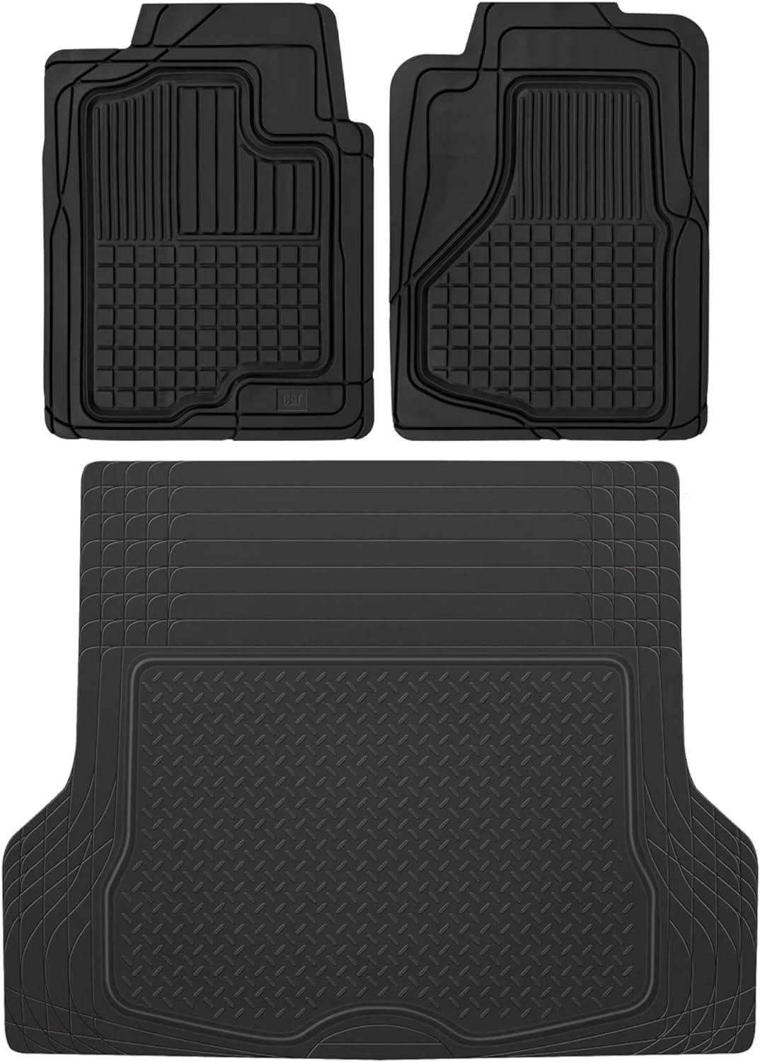 BDK Trim-to-Fit Heavy Duty Cargo Mat - Universal Rubber Trunk Liner for Car, SUV, Van & Truck - Waterproof, Non-Slip, All-Weather Protection, Durable Cargo Floor Mat - 54" x 43.5" x 0.25" - Black