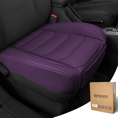 BOPUOVRE Car Seat Cover for Luxury & Comfort - PU Leather, Anti-Slip, Full Wrap Protection with Storage Pocket for Bottom Cushion - Universal Fit for 95% of Vehicles (Black,1 Piece)
