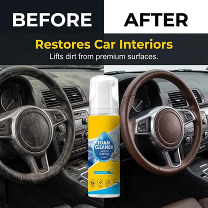 Cecurpo 4-in-1 Multi-Enzyme Foam Spray Cleaner, Multi-Action Foam Stain Remover Spray, Powerful and Multipurpose Car Interior Foam Cleaner, Professional Foam Cleaner for Plastic, Fabric (1)